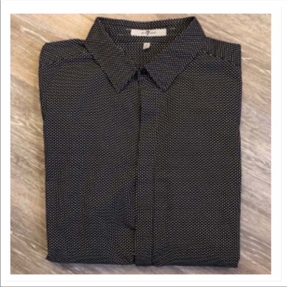 7 For All Mankind microprint button down ❤️HP❤️ - Picture 2 of 4